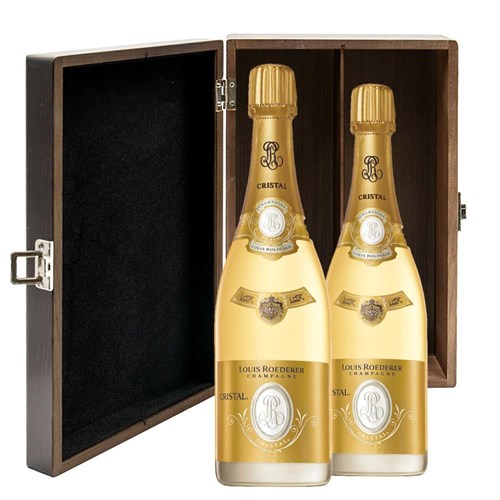 Louis Roederer Cristal Cuvee Prestige 2015 Brut 75cl Double Elm Wood Gift Boxed